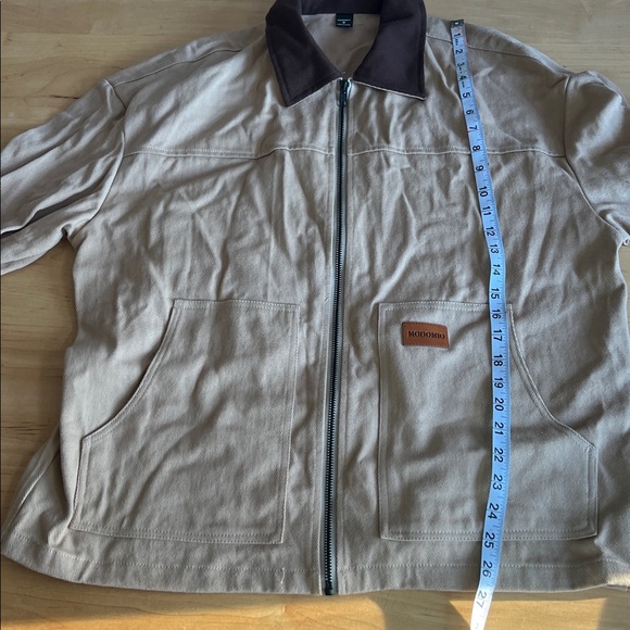 MANFINITY Tan Jacket with Dark Brown Collar - Picture 5 of 6